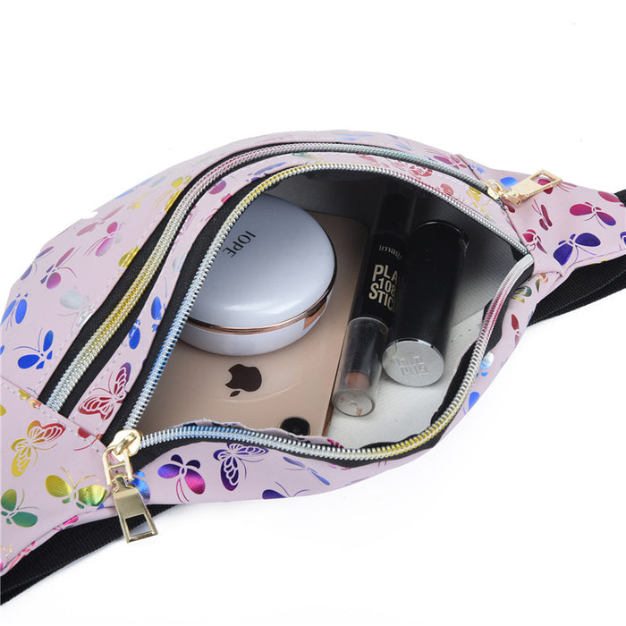 Wholesale Double zipper waist bag,  multifunctional waterproof crossbody bag