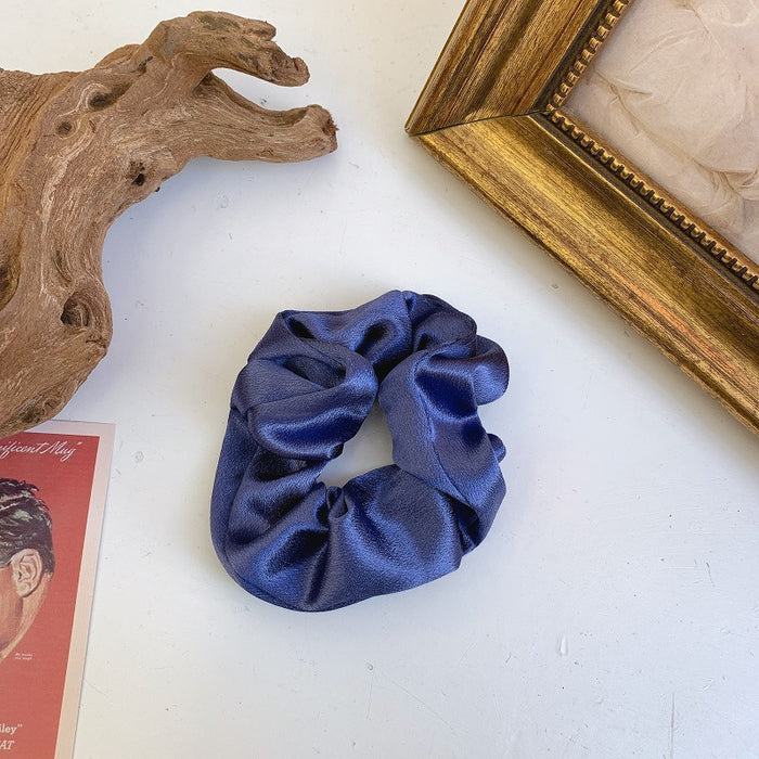 Wholesale Silk satin retro solid color headband, bun shaped hair, rope headband