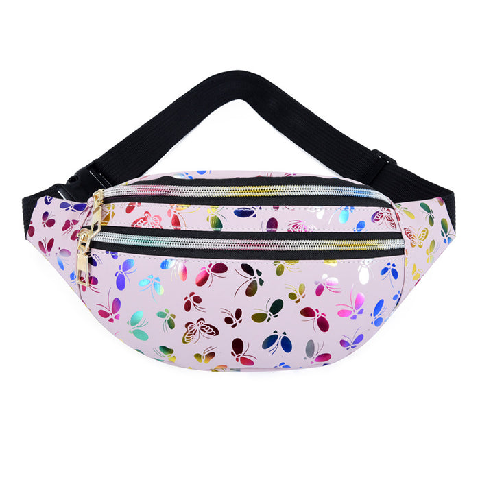 Wholesale Double zipper waist bag,  multifunctional waterproof crossbody bag