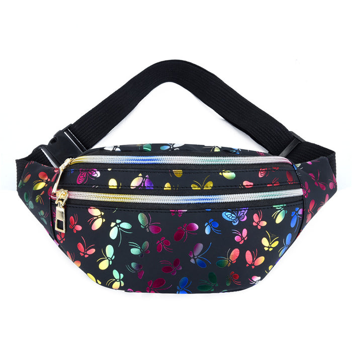 Wholesale Double zipper waist bag,  multifunctional waterproof crossbody bag