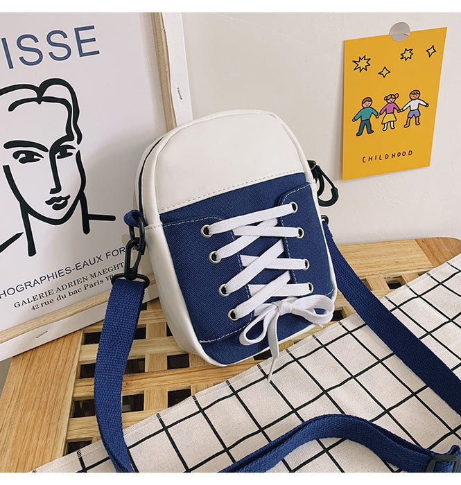 Wholesale Fashion canvas bag, women's bag, new shoulder bag, candy small round bag, stylish and personalized women's bag