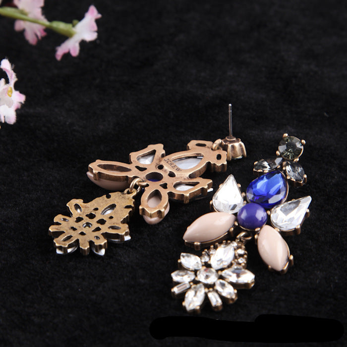 Wholesale   Flower Blingbling Earrings alloy material mixed earrings