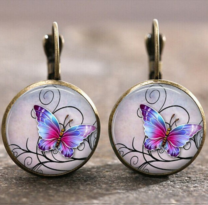 Wholesale Time Stone Pendant Moon Angel Earrings DIY Alloy Earrings Earrings Buckle