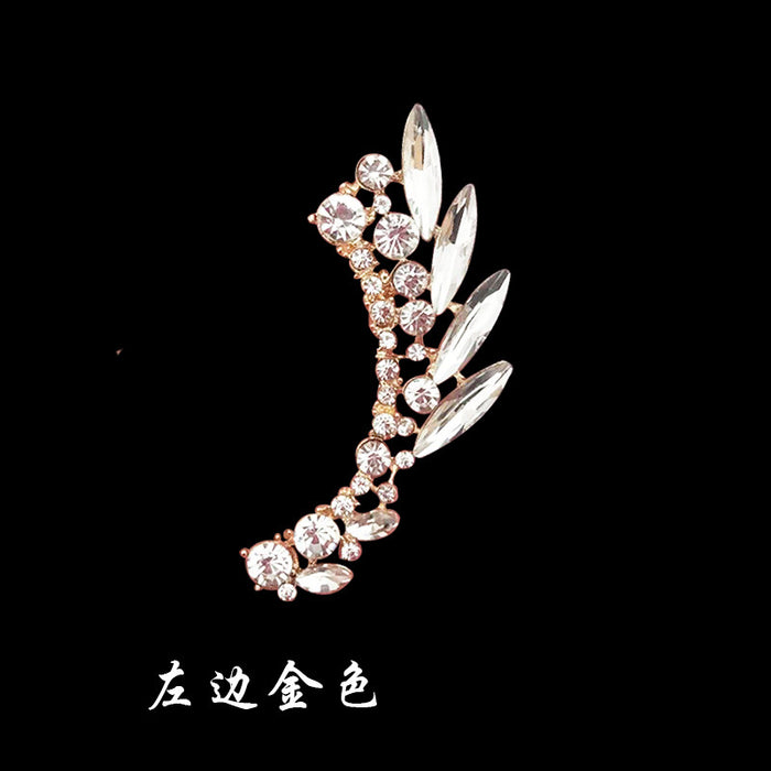 Wholesale Popular crystal ear bone clip, fashionable and versatile, single-sided diamond inlaid personalized ear clip earrings accessories