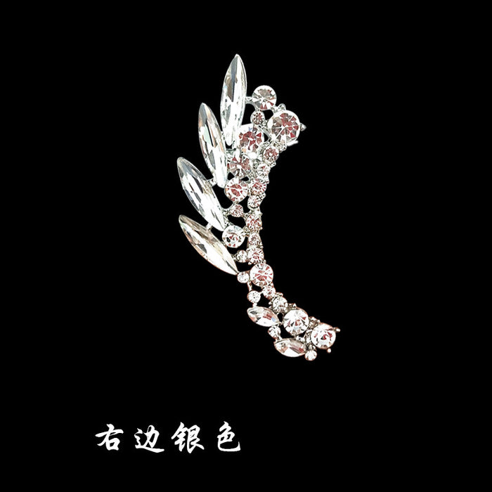 Wholesale Popular crystal ear bone clip, fashionable and versatile, single-sided diamond inlaid personalized ear clip earrings accessories