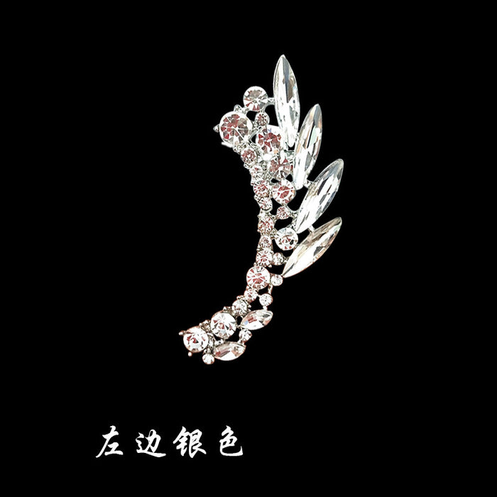 Wholesale Popular crystal ear bone clip, fashionable and versatile, single-sided diamond inlaid personalized ear clip earrings accessories
