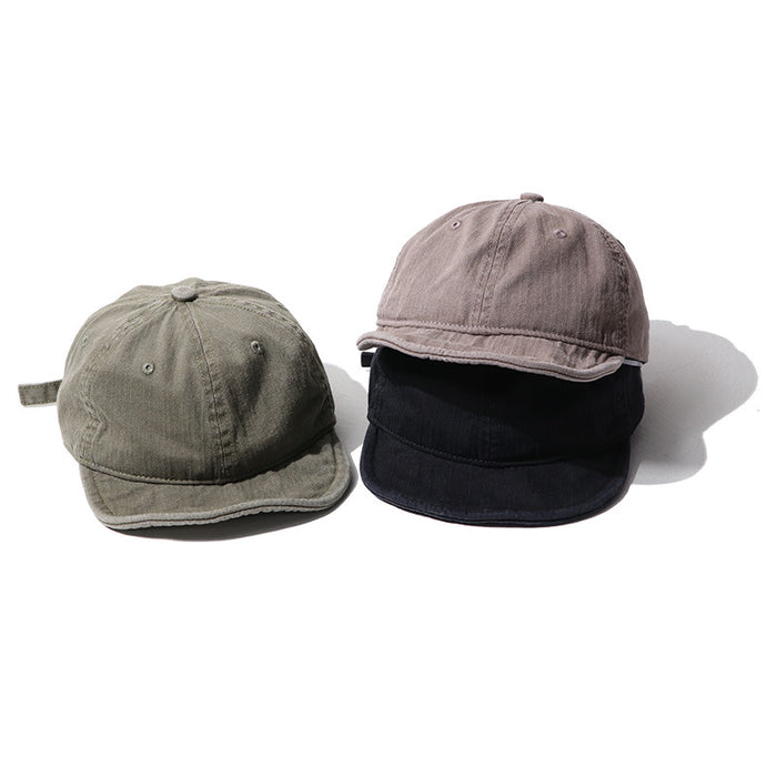 Wholesale Hat casual fashion washed soft top baseball cap simple and versatile small brim duckbill cap