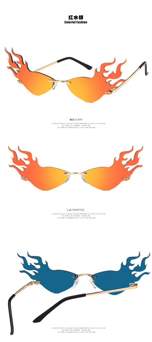Gafas de sol al por mayor de resina Flame sin marco Irregular JDC-SG-PLS105