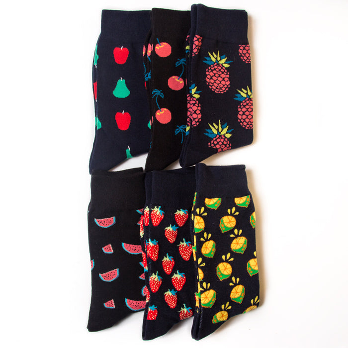 Wholesale Happy Socks Fruit Series Men and Women Socks Mid-tube Socks JDC-SK-CG016