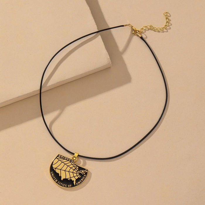 Wholesale California Map Alloy Drip Oil Pendant Necklace Keychain