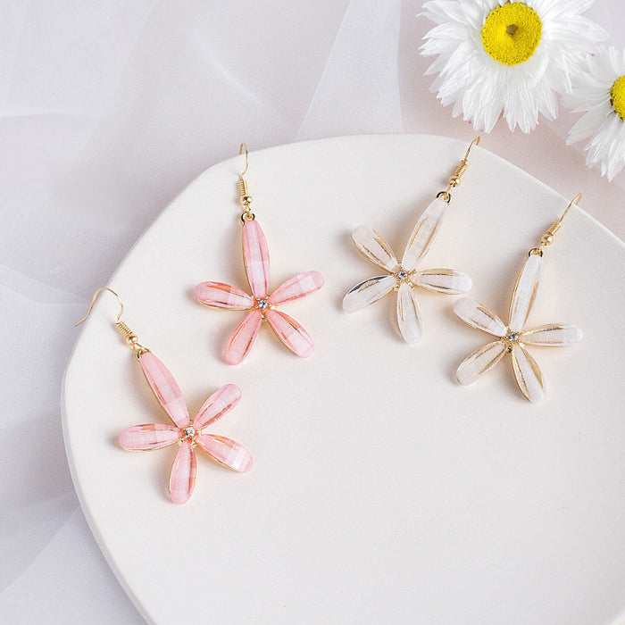 Wholesale Flower Earrings oversized petal earrings for Women