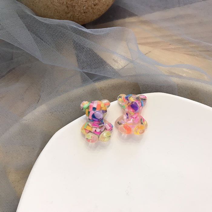 Wholesale Bear Colorful Earrings