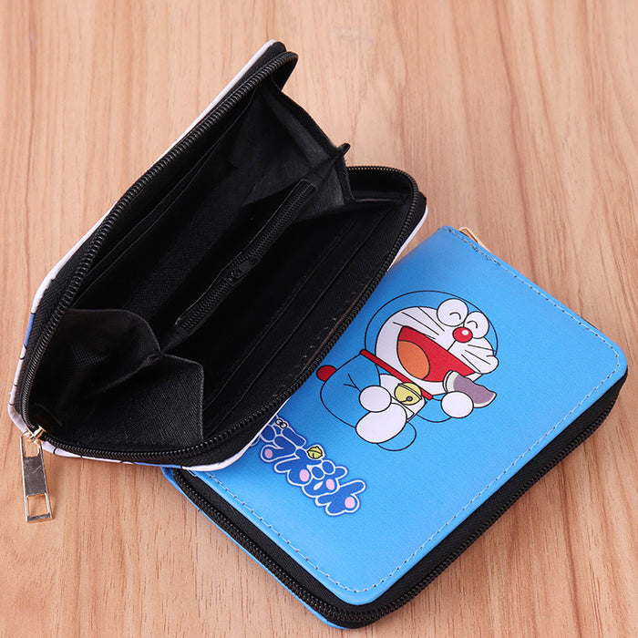 Wholesale Cartoon Cute Zipper pu Leather Multi-compartment Coin Purse for Boys and Girls Students