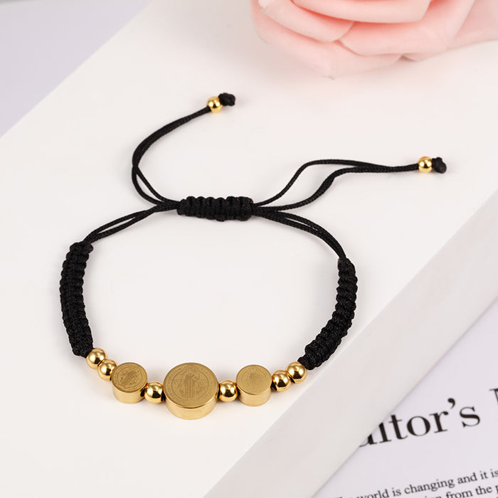 Wholesale Stainless steel braided rope bracelet titanium steel bracelet