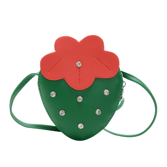 Wholesale Children's bag shoulder messenger bag strawberry  little girl all-match coin purse travel bag