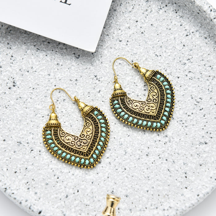 Wholesale   earrings earrings jewelry vintage  hollow carved earrings