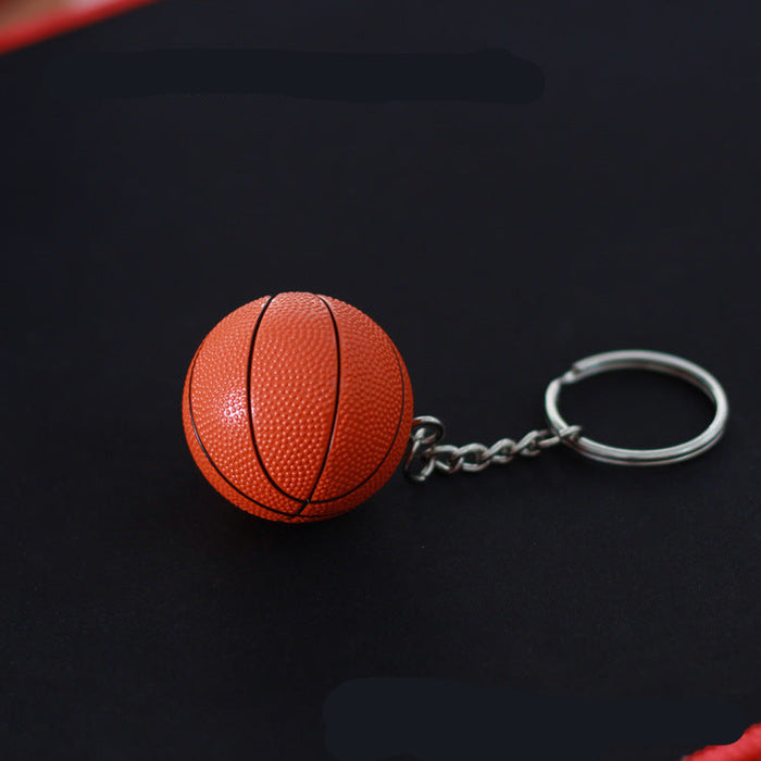 Wholesale Basketball  Simulation Keychain Volleyball Pendant Football  Baseball Keychain