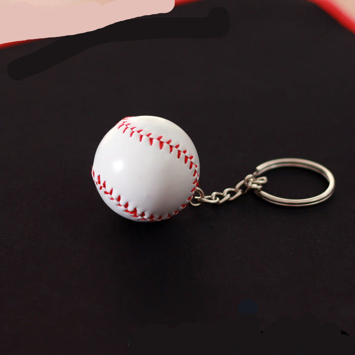 Wholesale Basketball  Simulation Keychain Volleyball Pendant Football  Baseball Keychain