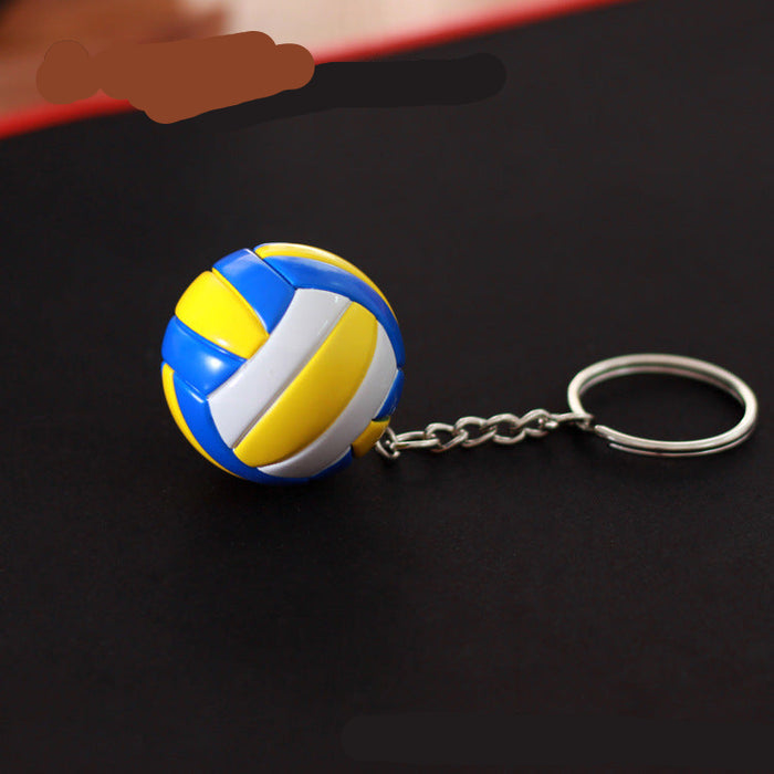 Wholesale Basketball  Simulation Keychain Volleyball Pendant Football  Baseball Keychain