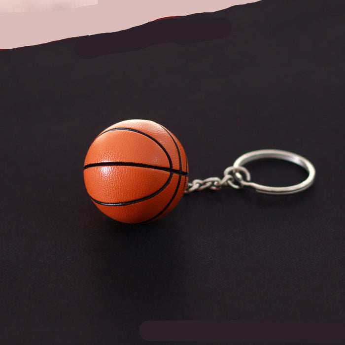 Wholesale Basketball  Simulation Keychain Volleyball Pendant Football  Baseball Keychain