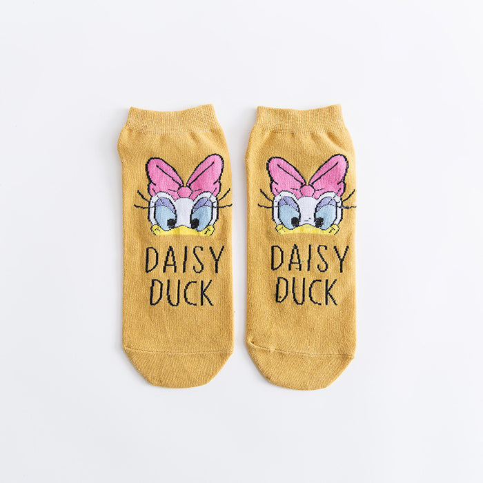 Wholesale Spring, summer, and autumn new women's shallow mouth cotton socks cartoon women's boat socks
