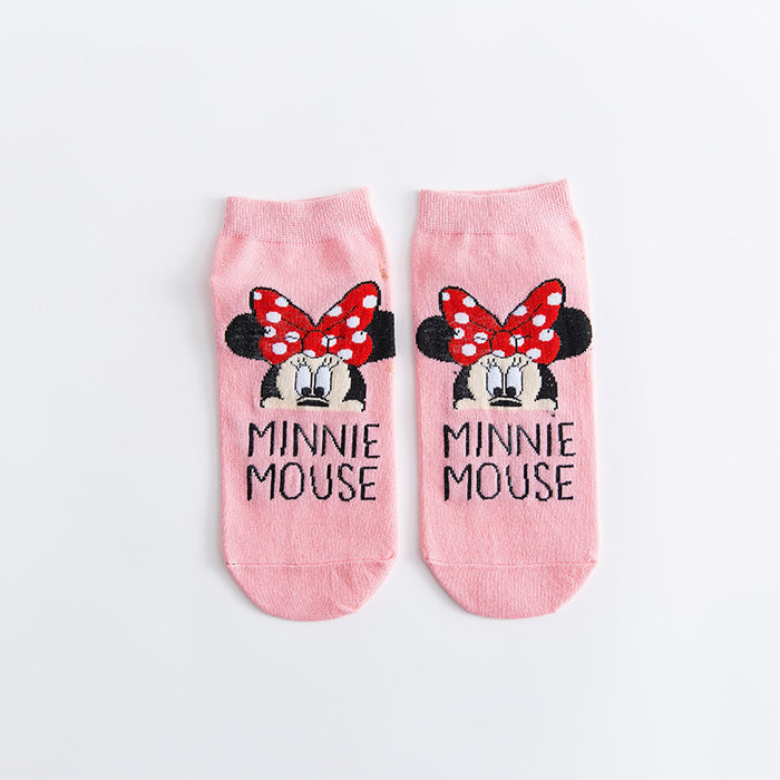 Wholesale Spring, summer, and autumn new women's shallow mouth cotton socks cartoon women's boat socks