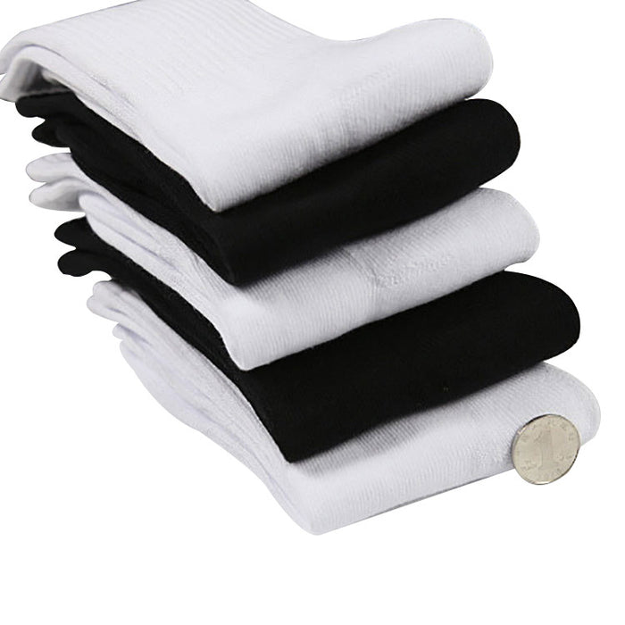 Wholesale Mid length socks, combed cotton warm loop socks, solid color basic style, comfortable sports socks, basketball socks