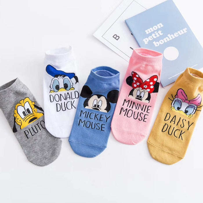 Wholesale Spring, summer, and autumn new women's shallow mouth cotton socks cartoon women's boat socks