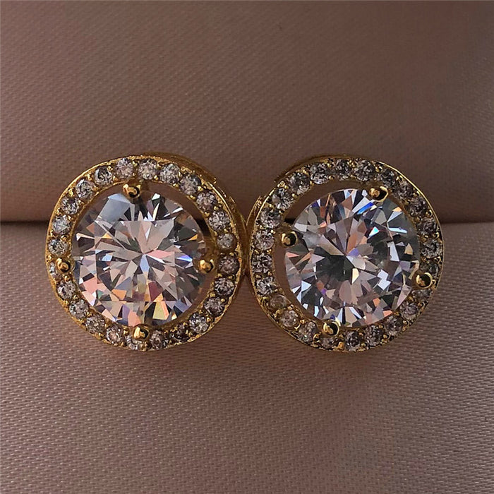 Wholesale Personalized and fashionable earrings for women, simple and versatile, elegant and stylish zircon earrings