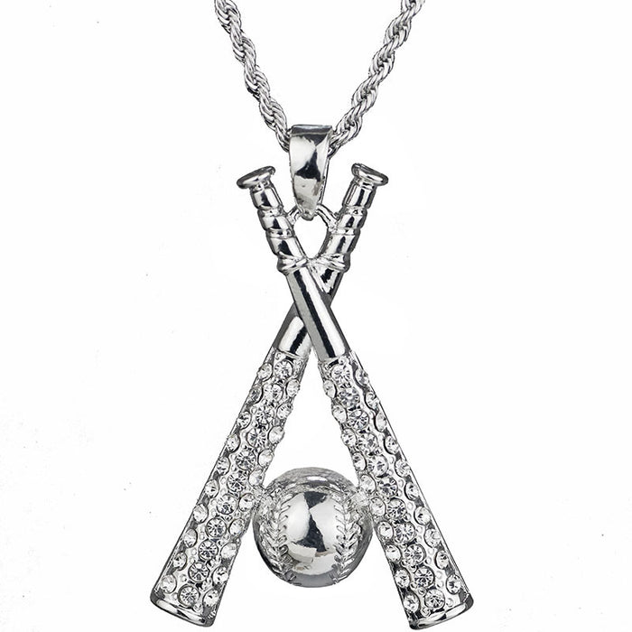 Wholesale Stainless Steel Full Diamond Gold-plated Men's Necklace JDC-NE-ChengHan004