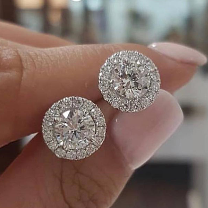 Wholesale Personalized and fashionable earrings for women, simple and versatile, elegant and stylish zircon earrings