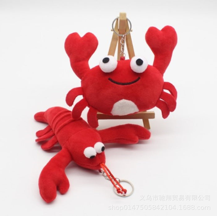 Wholesale Cute Cute Internet Celebrity Crayfish Pendant Plush Doll Small Mini Crab Doll Pendant Cartoon