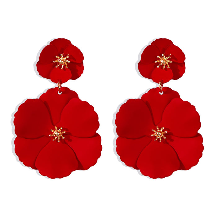 Wholesale Flower Ear Alloy Earrings JDC-ES-QianDi027