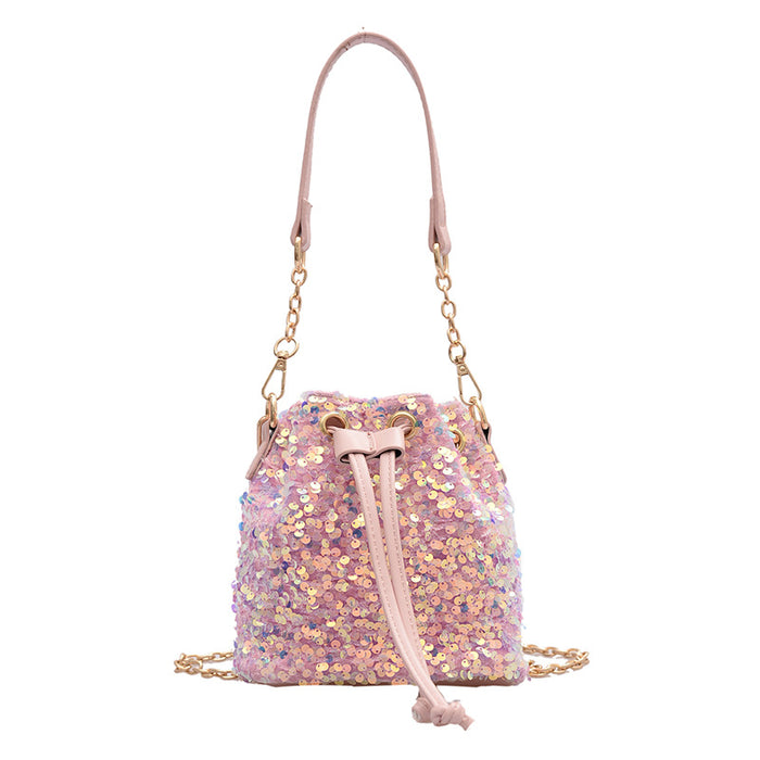 Wholesale Polyester Bag Metal Chain Bag Stylish Girls Mobile Phone Bag JDC-SD-YuanDuo073