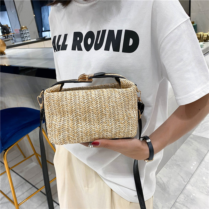 Wholesale Woven Handbag Crossbody Shoulder Straw Bag JDC-SD-SYuan011