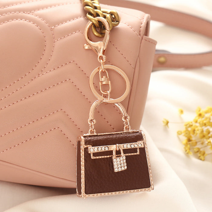 Wholesale Leather Bags with Diamonds and Alloy Keychains JDC-KC-ChaoK054