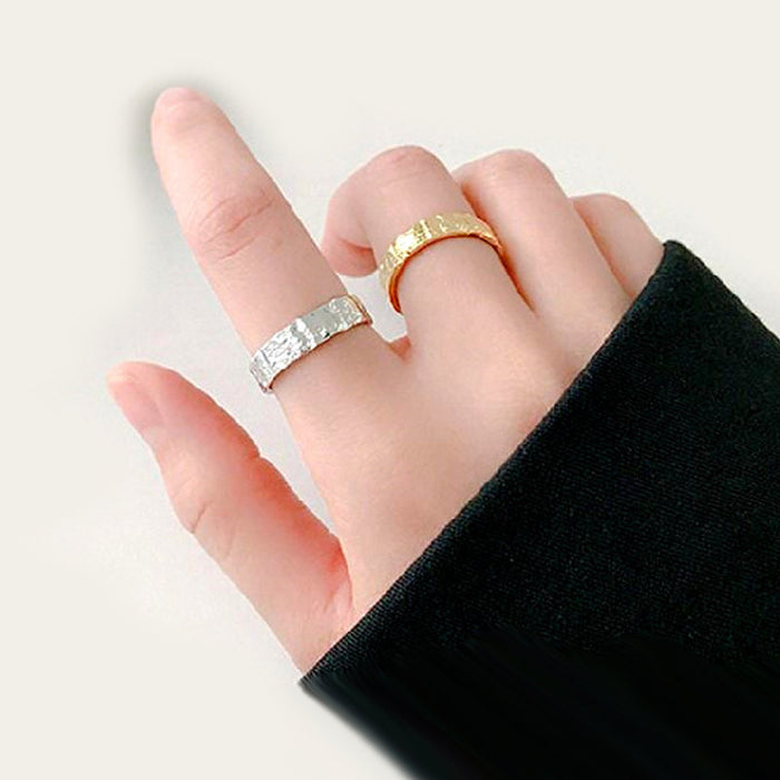 Wholesale Open ring with cold style, simple and irregular flat texture