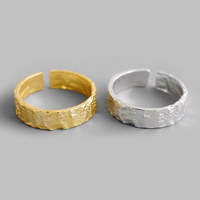 Wholesale Open ring with cold style, simple and irregular flat texture