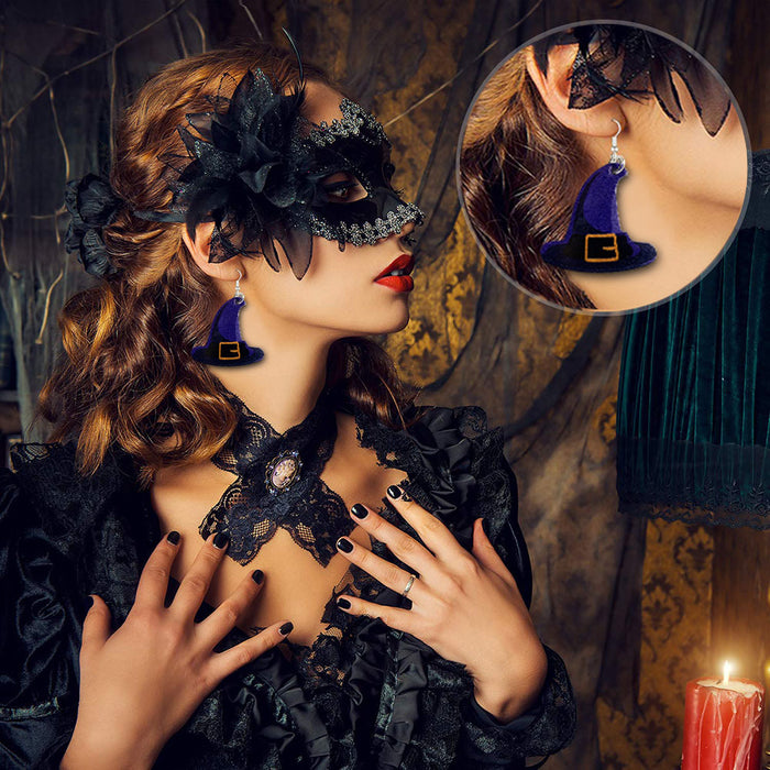 Wholesale  Leather Earrings Drop-Shaped Pumpkin Lantern Double-Sided Printed Pu Leather Earrings