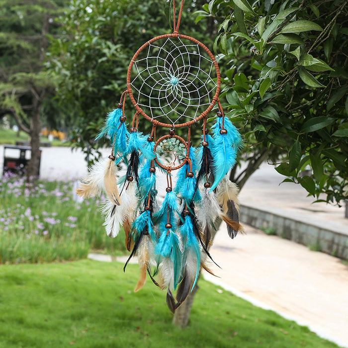 Wholesale Handmade Feather Dreamcatcher Tree of Life Hanging Ornament Decorative Home Accessory