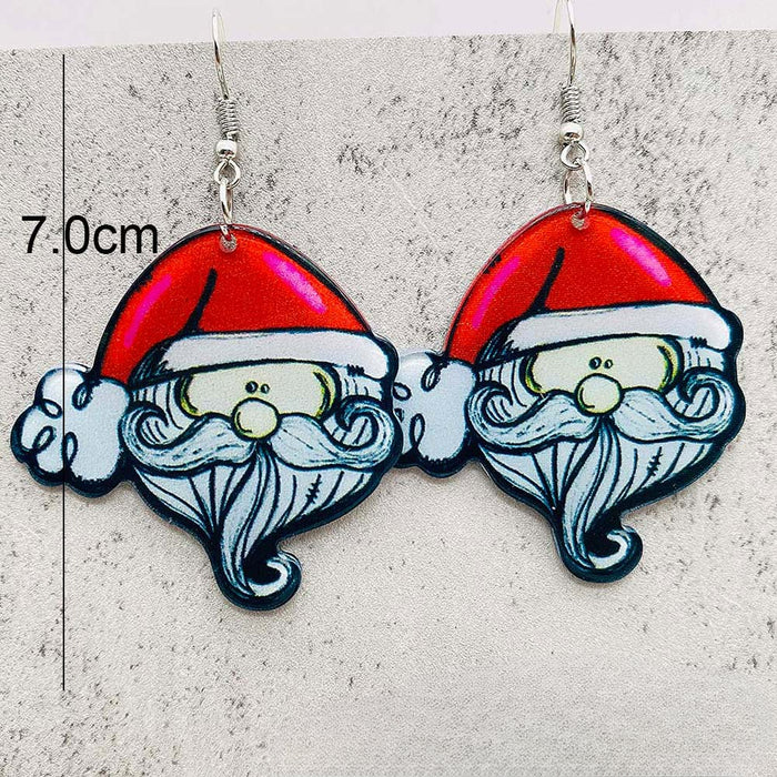 Wholesale Christmas Acrylic Asymmetric Earrings JDC-ES-YaChen001