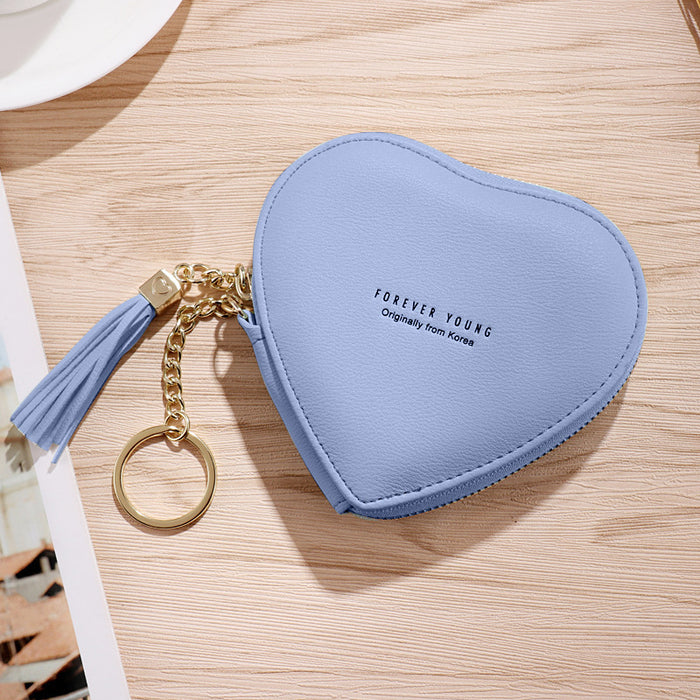 Wholesale Wallet Women's Personalized Keychain Cute Heart-Shaped Coin Bag Women's Coin Purse