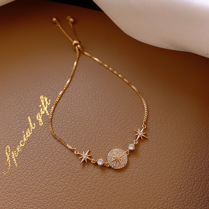 Wholesale Fashionable temperament, adjustable pull-out bracelet, simple design, titanium steel bracelet, bracelet accessories