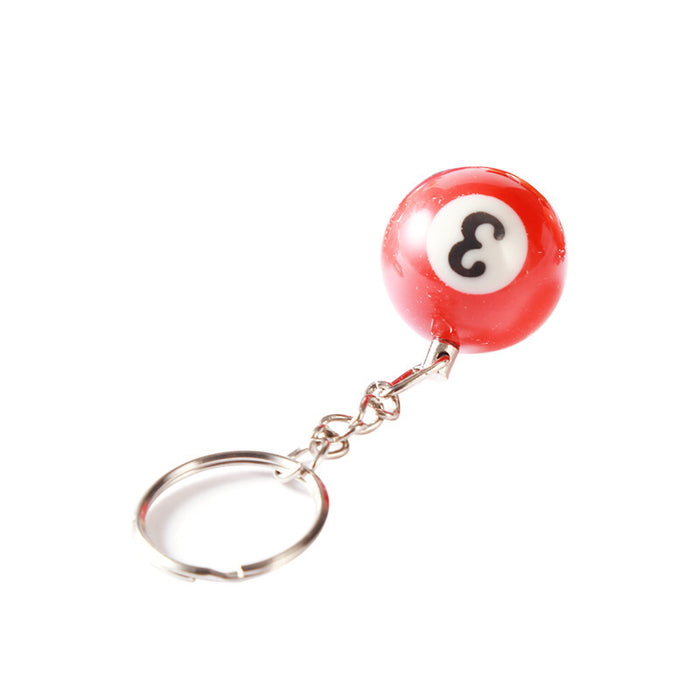Wholesale Mini Simulation Billiards Keychain Colorful Billiards Accessories Pendant Billiards