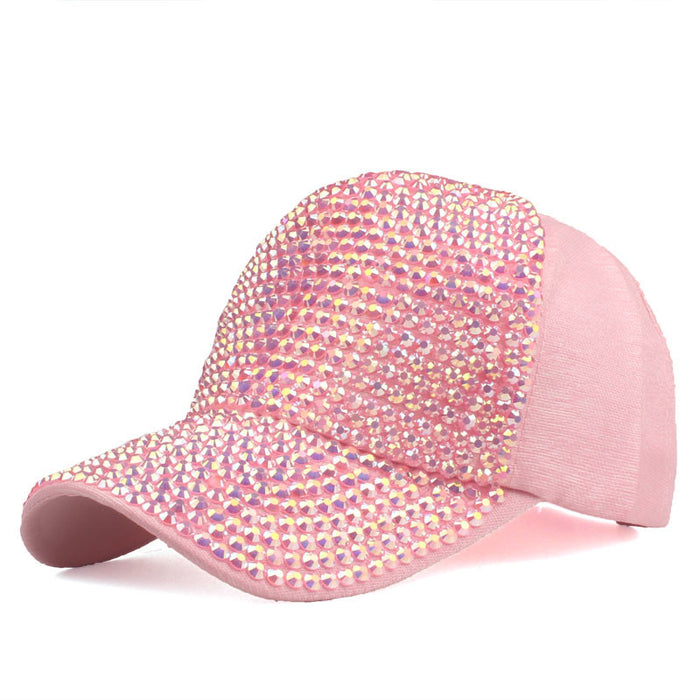 Wholesale Fully diamond breathable baseball cap for sun protection outdoor use
