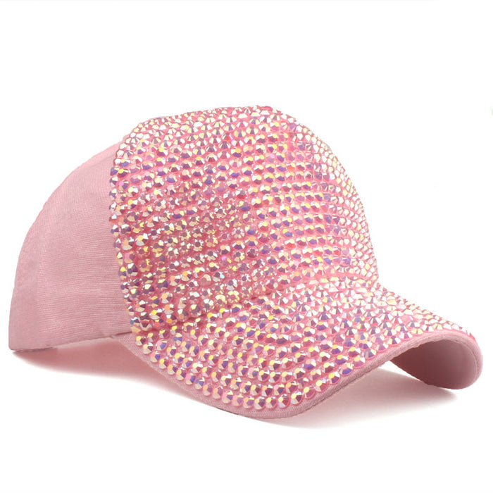 Wholesale Fully diamond breathable baseball cap for sun protection outdoor use