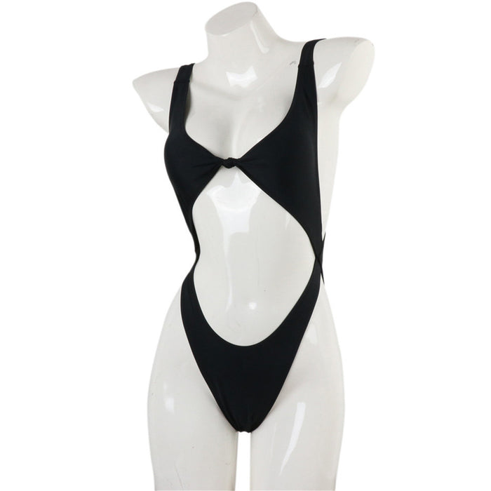 Wholesale Polyester Large Size One-piece Hollow Swimsuit JDC-SW-Mengr004