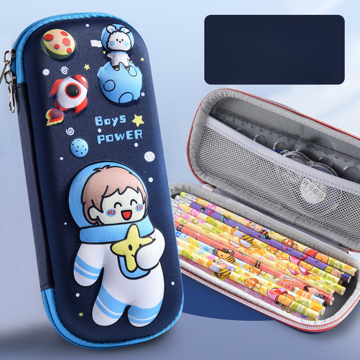 Wholesale 3D Children Cartoon Large Capacity Leather Pencil Case JDC-PC-QQBB004