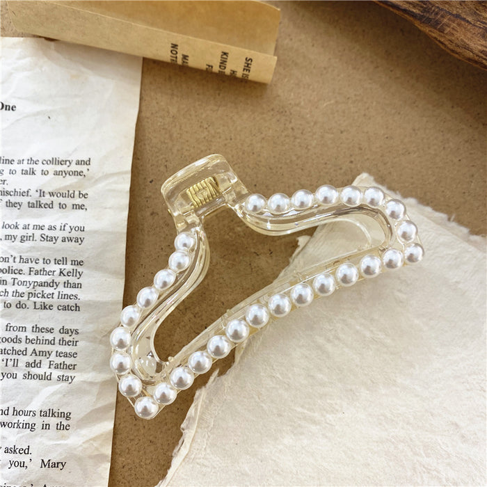 Wholesale Transparent Pearl Clip Korean Creative Bath Pearl Hairpin Trendy Transparent Color Clip