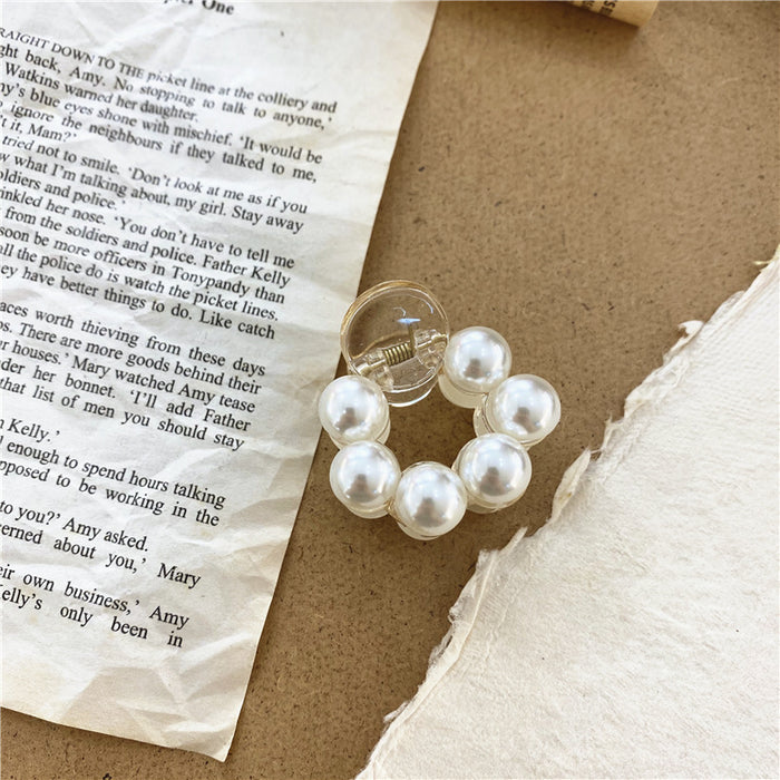 Wholesale Transparent Pearl Clip Korean Creative Bath Pearl Hairpin Trendy Transparent Color Clip